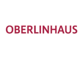 Oberlinhaus Schriftzug in rot auf weißem Hintergrund.